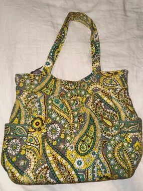 Vera Bradley Lemon Parfait Campus Tote